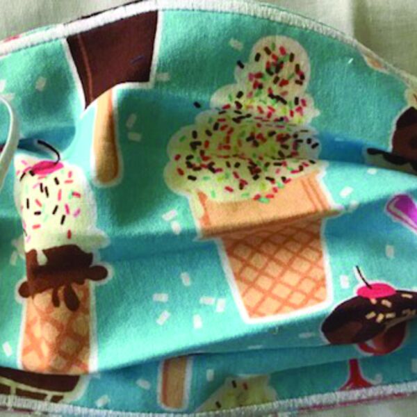 FACEMASK - NON-MEDICAL HOMEMADE MASK - ICECREAM Thumbnail