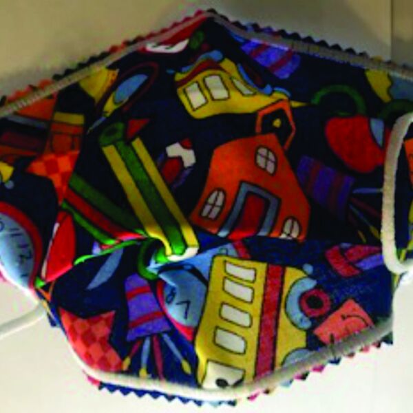 FACEMASK - NON-MEDICAL HOMEMADE MASK -2-PLY CLOTH - WASHABLE- SCHOOL THEMED Thumbnail