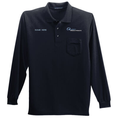 QSP - Long Sleeve Silk Touch™ Polo with Pocket Thumbnail